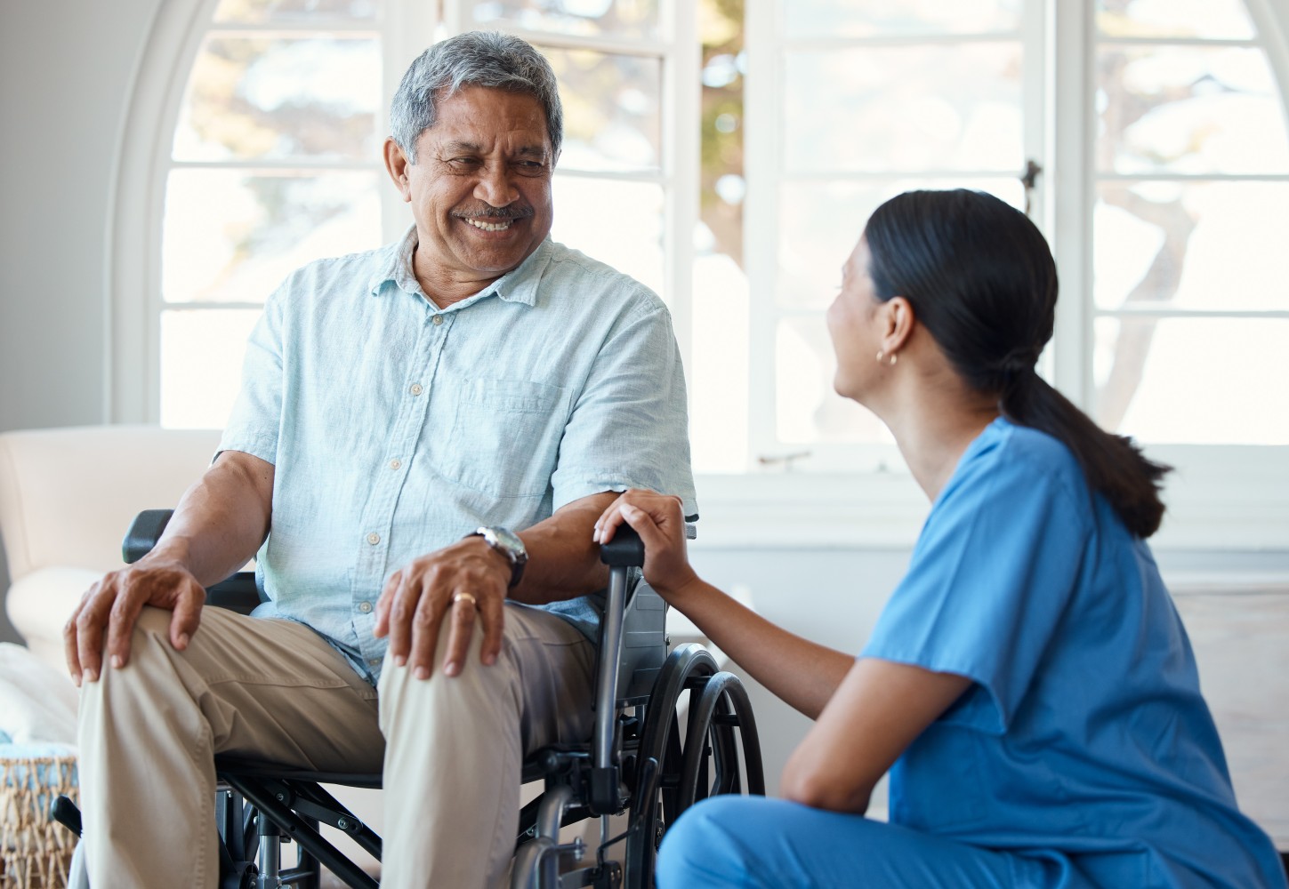 Nurse helping Patient